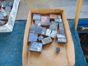 lot 1832 image: Selection of Printing Blocks