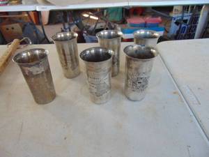lot 1856 image: 6 Plated Tumblers - All Korea - -