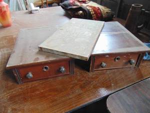 lot 1888 image: Antique dresser drawers and marble