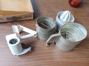lot 1905 image: Flour Sifters - Mechanized Juicer and More