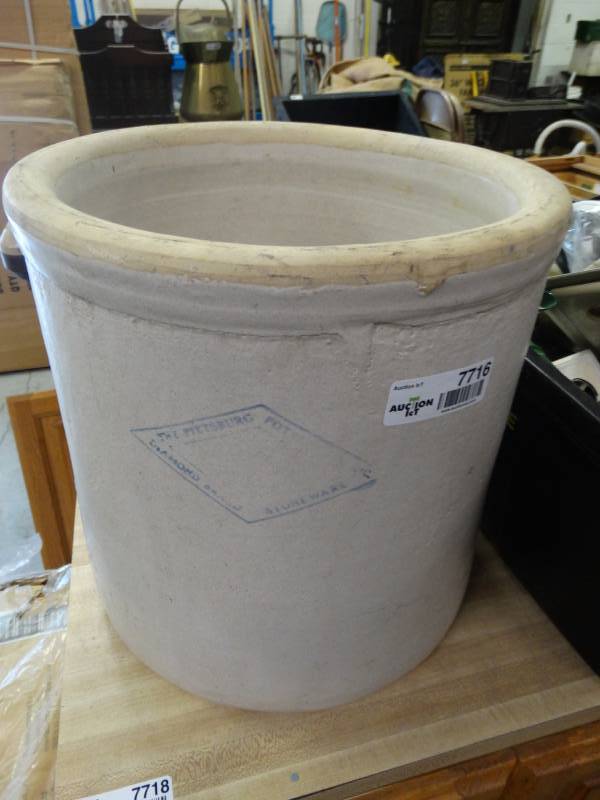lot 7716 image: Pittsburgh pottery company crock