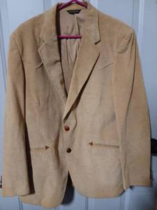 lot 307 image: Western Style Blazer Collection - Tan Corduroy and Gray Wool