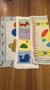 lot 103 image: Vintage Baby Quilt Set with Animal Appliques