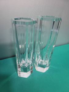 lot 136 image: Crystal Highball Glasses with Hexagonal Base