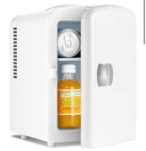 lot 2360 image: Antarctic Star Compact Refrigerator, Portable Mini Fridge, Skin Care 4L Capacity6 Cans, for Bedroom, Car, Office & Dorm, Small Cooler for Cosmetics, Beverage and Food, White - Retail $0