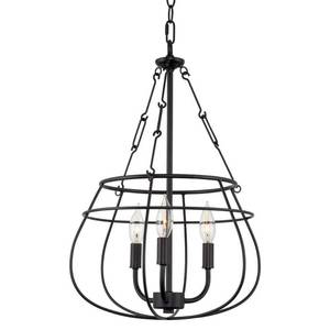 lot 2361 image: Kira Home Caldwell 22  Farmhouse Pendant Light  Fish Bowl Style Pendant Chandelier  Refined Open Design  Perfect for - Retail $116