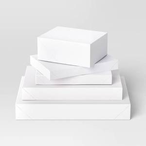 lot 2377 image: 6 packs (30 total) 5ct Assorted Christmas Gift Box White - Wondershop�� Variety Pack for Presents