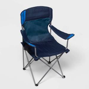 lot 2380 image: Outdoor Portable Quad Chair Blue - Embark�� Steel Frame, 225 lb Capacity