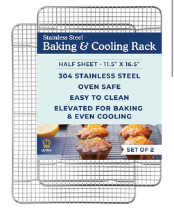 lot 2385 image: Stainless Steel Cooling and Baking Rack - Retail $0