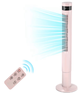 lot 2409 image: Antarctic Star Tower Fan Portable Floor Fans 85°Oscillating Fan 43 Quiet Cooling 12H Timer Remote Control Standing Bladeless Electric 3 Speeds Wind 3 Modes Bedroom Office(43 inch, Pink) - Retail $0