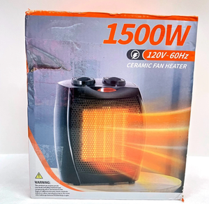 lot 2411 image: 1500w ceramic fan heater  - Retail $0