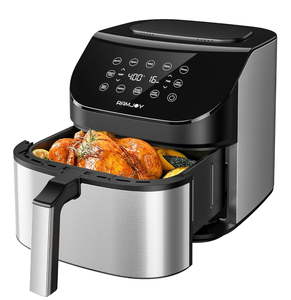 lot 2423 image: Air Fryer 6.8 Quarts, 10-in-1 Functions, Air Fry, Roast, Bake, Broil, Dehydrate, Large & Compact Air Fryers, Nonstick & Dishwasher-Safe Airfryer Basket, Stainless Steel Air Fryer, Easy To Use - Retail $0