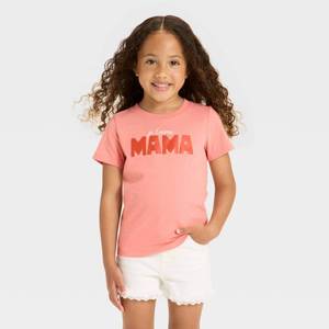 lot 2425 image: 6 pack Toddler Girls Je Taime Mama Graphic T-Shirt - Cat & Jack�� Coral Orange 5T
