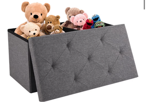 lot 2436 image: Folding Storage Ottoman Bench
