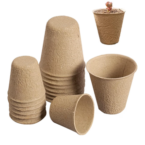 lot 2461 image: ROOUTEN 50-Pack 3.15 Inch Peat Pots for Seedling with 50 Pcs Plant Labels,Outdoor Garden Germination Nursery,Biodegradable Seed Starter Pot Kits - Retail $0