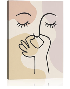 lot 2469 image: Funny Boho Framed Canvas Wall Art, Bad Smell Humorous Bathroom Decor Artworks for Wall, Abstract Minimalist Art Poster Modern Decor for Home Bathroom Toilet, 16x24in - Retail $0