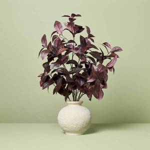 lot 2484 image: 26 Black Plum Leaf Artificial Fall Arrangement - Hearth & Hand�� with Magnolia - Retail $50