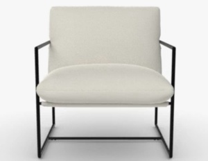 lot 2494 image: Modern Metal Frame Accent Chair - Retail $150