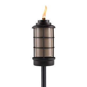 lot 2499 image: Pack of 6 TIKI 64.25 Lantern Metal Outdoor Torch Black - Retail $15