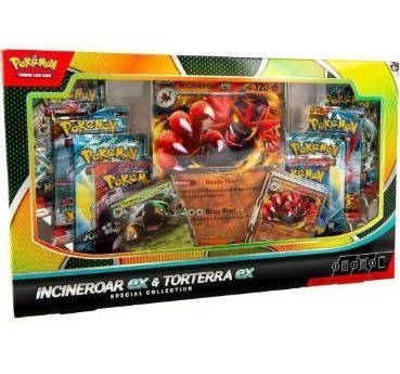 lot 2974 image: FACTORY SEALED &nbspPokemon TCG Incineroar ex &amp Torterra ex Special Collection (2 Foil Promo Cards, 1 Oversize Card &amp 8 Booster Packs)