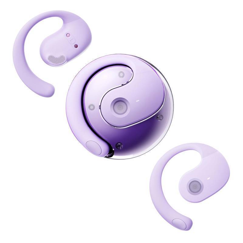 lot 8309 image:  Xmenha Over The Ear Earbuds Open Ear Buds Headphones Over Ear Air Bone Conduction Earbuds Earphones Bone Conducting Air Bone Conduction Headphones Bluetooth Over-Ear Purple