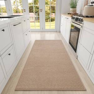lot 3224 image: YDKGL Large Kitchen Runner Rugs Long Kitchen Mat Non Slip Washable, Super Absorbent Soft Chenille Braided Kitchen Mats for Floor, Rubber Backing Kitchen Sink Standing Mat, Easy Clean, Brown 36x71