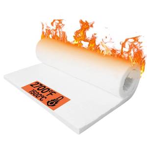 lot 3228 image: Lyrufexon Ceramic Fiber Insulation, 31x24x1 Thick, 2600F Fireproof Insulation Blanket for Wood Stove Baffle, Fireplace, Pellet Stove, Chimney, Furnace, Boiler, Pizza Ovens and Forge