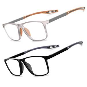 lot 3264 image: JixGien 2 Pack Reading Glasses for Men��Sports Style Blue Light Blocking Readers with Anti Glare Filter Lightweight Eyeglasses(Black&Grey��1.50