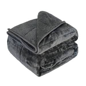lot 3289 image: CZZZ Throw Sherpa Weighted Blanket 15 lbs - 60x80 for Adults, Fleece Fluffy Fuzzy Cozy Plush Washable Heavy Blanket, Super Soft Warm for Queen Full Size Bed in Winter