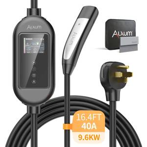 lot 297 image: Alxum 40A Tesla Charger Cable - Level 2 EV Charger 250V Compatible with All Models Y3SX Cybertruck 16.4FT Wall Connector with NEMA 14-50 Plug