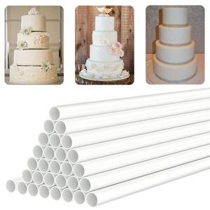 lot 3301 image: White Plastic Cake Dowel Rods for Tiered Cake Construction and Stacking Supporting Cake Round Dowels Straws with 0.4 Inch Diameter (9.5 Inch)