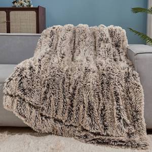 lot 3323 image: GONAAP Fuzzy Faux Fur Throw Blanket Frosty Brown Super Soft Cozy Plush Fuzzy Shaggy Blanket for Couch Sofa Bed (Frosty Brown, Throw(50x60))