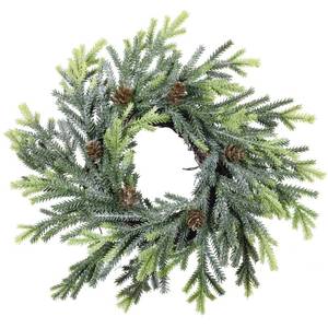 lot 3327 image: 2 pcs Artificial Frosted Cedar and Pine Cone Candle Rings Christmas Candle Holder Rings Faux Cedar Twigs Wreath Mini Window Wreaths 11.8 Wide for Christmas Holiday Winter Season Decoration