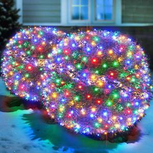 lot 3365 image: Led Multicolor Christmas Net Lights Outdoor Christmas Bushes Lights 120Led 6ftx5ft, Connectable Outdoor Indoor Mesh Net Lighting for Xmas Holiday, Garden, Lawn, Shrubs, Trees, Bushes Decorations