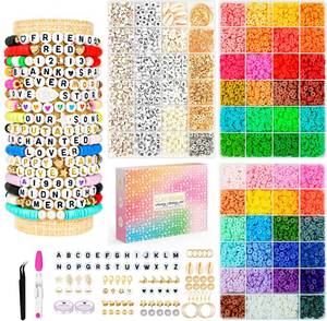lot 3366 image: Friendship Bracelet Kit, 14,000pcs 48 Colors Bracelet Making Kit Clay Beads with Number Letter Bead Set Concert Merch Arts and Crafts Gifts for Kids Teen Girls Jewelry Making Supplies Bracelet Maker1