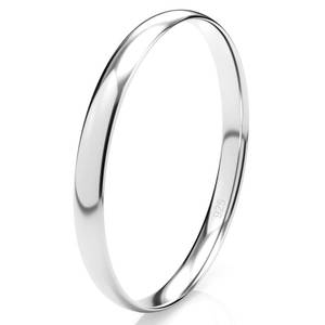 lot 3392 image: Metal Factory Sterling Silver 2MM High Polish Plain Dome Tarnish Resistant Comfort Fit Wedding Band Ring Sz 10.5