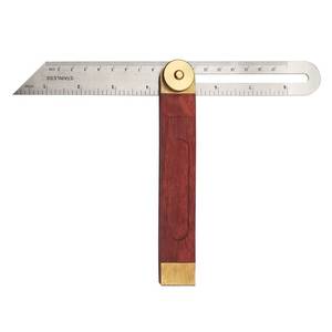 lot 3395 image: LYFJXX Bevel Gauge, Sliding Bevel Gauge, 8 Inch T Bevel Angle Finder with Wooden Handle T Measurements Ruler for for Craftsman Carpenter