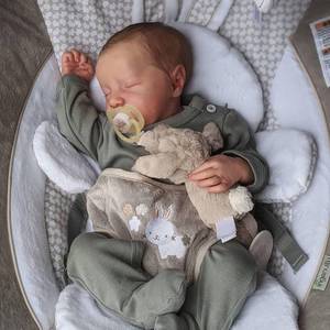 lot 3396 image: JIZHI Lifelike Reborn Baby Dolls Boy - 17-Inch Soft Body Realistic-Newborn Full Body Vinyl Real Life Baby Dolls with Toy Accessories for Kids Age 3 4 5 6 7 