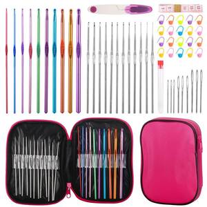 lot 3403 image: Crochet Hooks Set, 54 Pack Crochet Needles Set Crochet Kits for Beginners, Ergonomic Crochet Hooks Kit with Storage Case, Knitting Needles, Hand Craft Knitting Accessories for Crocheters