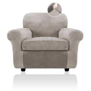 lot 3410 image: FestiCorp Sofa Cover, Velvet Couch Covers for Dogs, Stretch Sofa Slipcovers, Thick Furniture Covers for Pets, Washable Chair Cover, Armchair, Taupe