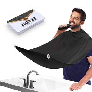 lot 3414 image: Beard Bib Apron for Men, Christmas Day Gift Beard Trimming Catcher Bib for Shaving & Hair Clippings, Waterproof Non-Stick Hair Catcher Grooming Cloth with 2 Suction Cups