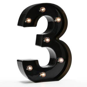 lot 3419 image: OYCBUZO Light Up Black Alphabet Marquee Number Sign LED Marquee Number Lights Sign for Night Light Home Bar Christmas Lamp Birthday Party Wedding Decoration 3
