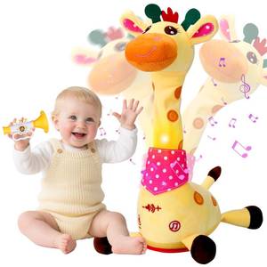 lot 3427 image: Vodolo Talking Singing Dancing Giraffe Toy with 60 Childrens Song,Recharged Interactive Giraffe Plush Musical Baby Toys for Repeats What You Say,Tummy Time Giraffe Gifts,Toddler Stuffed Animal Toys