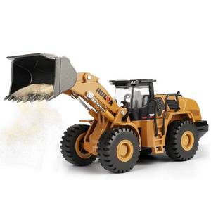 lot 448 image: 150 Scale Diecast Four Wheel Loader Truck Toy, Metal Construction Equipment Bulldozer Models for Kids (Wheel Loader)