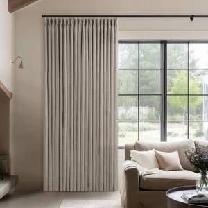 lot 3486 image: 90 Inch Pinch Pleated Curtains for Living Room Thick Linen Textured Drapes 90 Inches Long Pinch Pleat Drapes Burlywood Birch Farmhouse Semi Sheer Privacy Curtain for Dining Room Bedroom 1 Panel 50x90