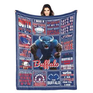 lot 3489 image: Football Blanket Football Fan Gifts for Men Women Kids Football Team Fans Blanket Super Cozy Soft Lightweight Travel Throw Blanket for Living Room 60 X 50