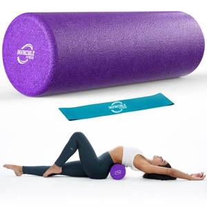 lot 3497 image: Invincible Fitness EPP Foam Roller for Deep Tissue Massage Enhance Recovery, Relieve Pain, and Boost Mobility for a Stronger, Healthier You (Purple)