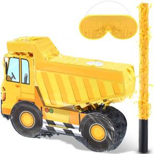 lot 3509 image: Aoriher Construction Dump Truck Pinta with Blindfold and Bat Party Decor Tractor Excavator Pinta for Boy Kids Truck Birthday Supplies