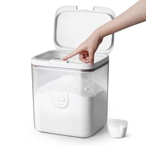 lot 3523 image: LivLab Mker Laundry Detergent Dispenser with One-Press Lid,Clear PET Powder container with Measuring Cup, Pods container 5.5L12Lbs200oz(270 Pods)