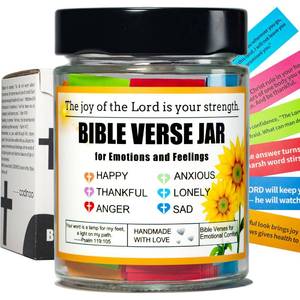 lot 3545 image: Bible Verse Jar,Christian Gifts For Women Men Kid Mom, Religious Gifts,Easter Surprise for Kidsr,Mather Day,Prayer Jar,Bible Stuf,Bible Study Supplies